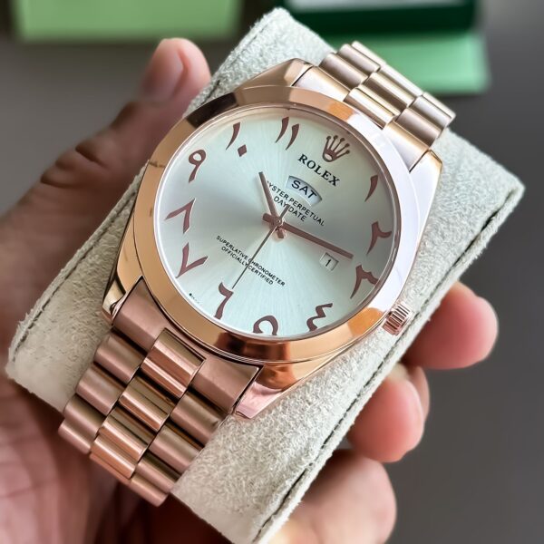 Rolex Arabic Dail (Rosegold) - Replica Mart